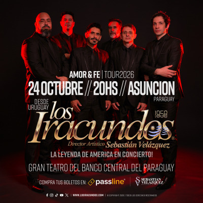 Imagen promocional de Los Iracundos en concierto